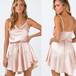 Satin Champagne Dress